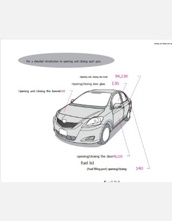 toyota belta 2010-2011 owners manual in english